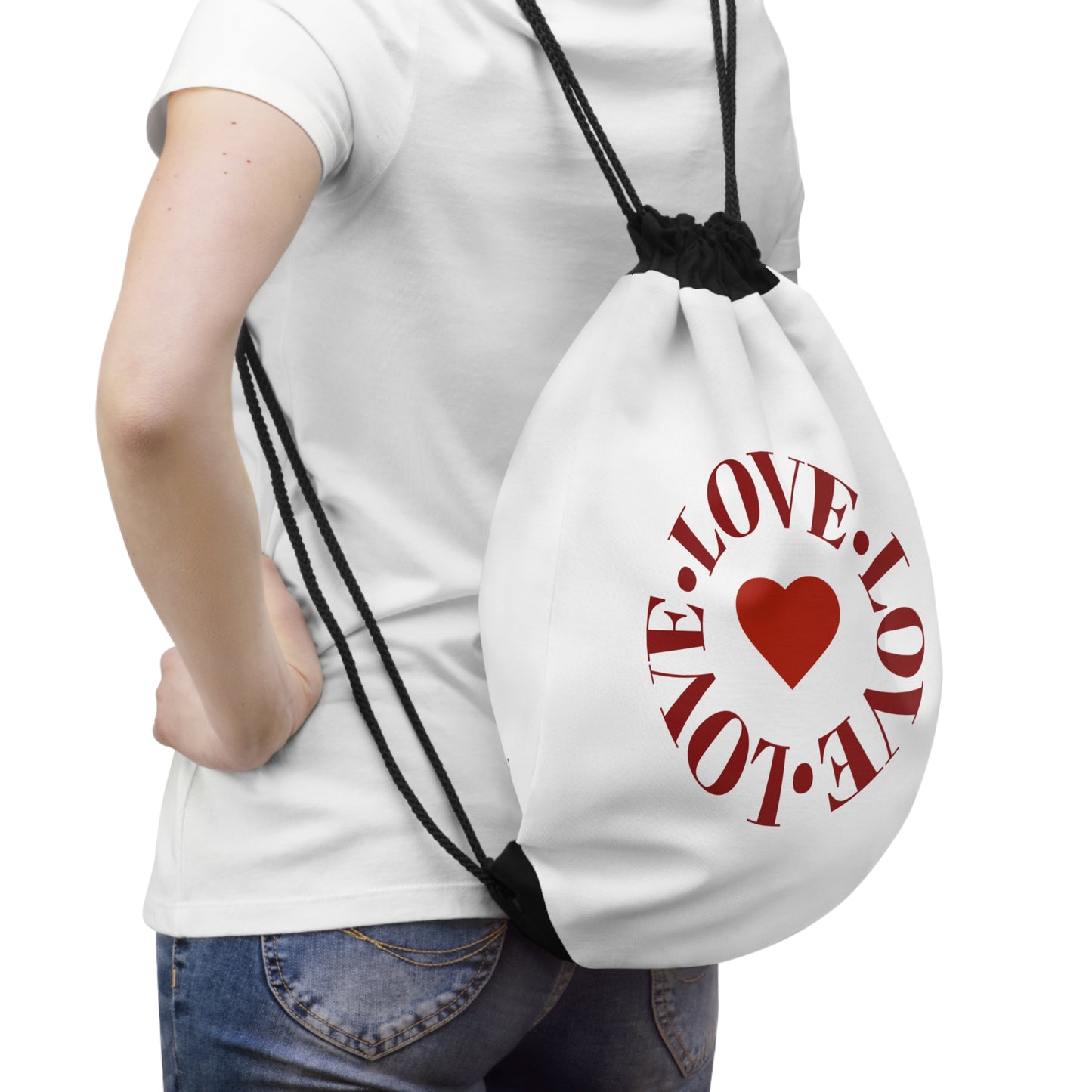 Stylish Drawstring Inspirational LOVE Bag for Everyday