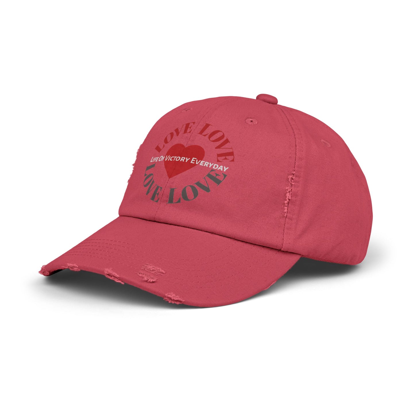Unisex Distressed LOVE Brand Cap