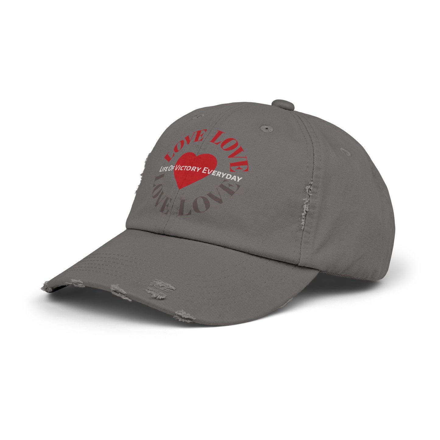 Unisex Distressed LOVE Brand Cap