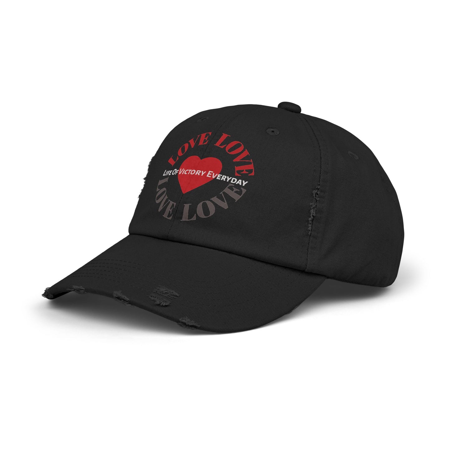 Unisex Distressed LOVE Brand Cap