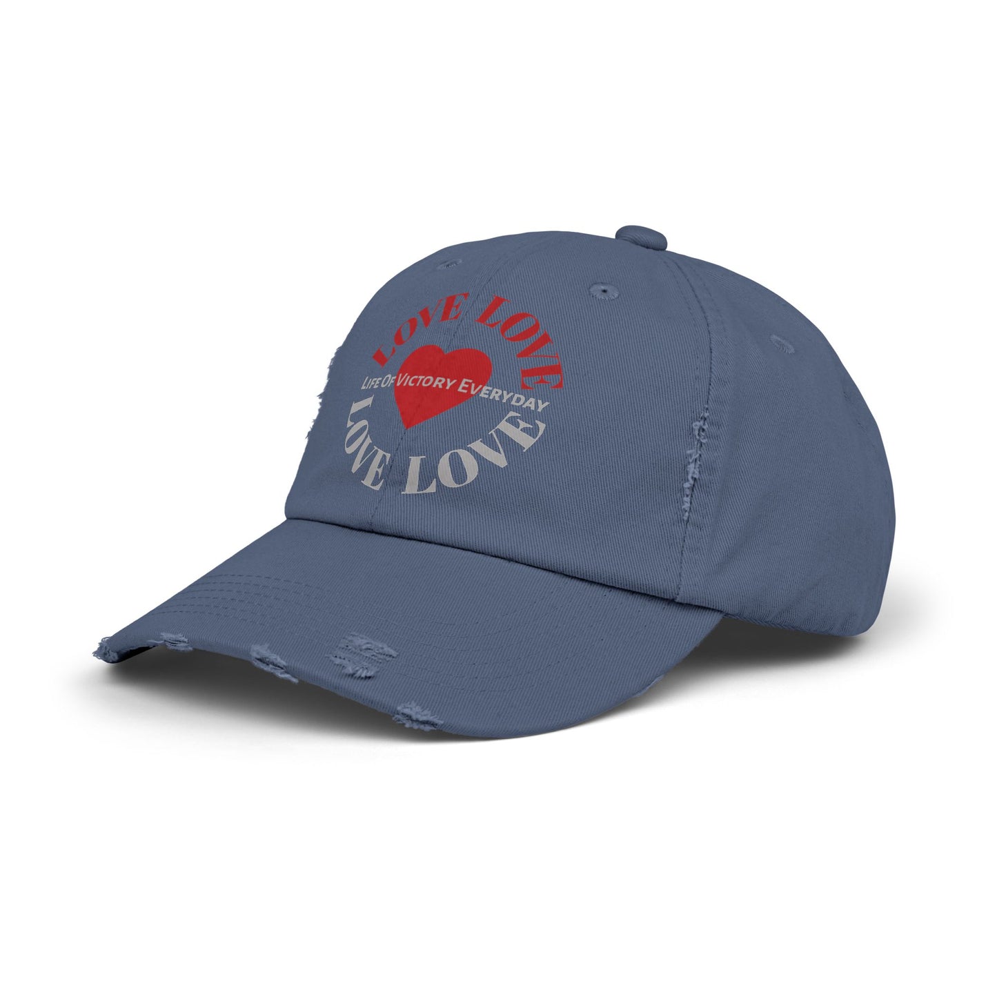 Unisex Distressed LOVE Brand Cap