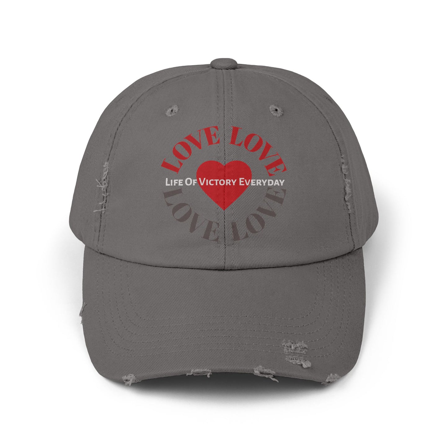 Unisex Distressed LOVE Brand Cap