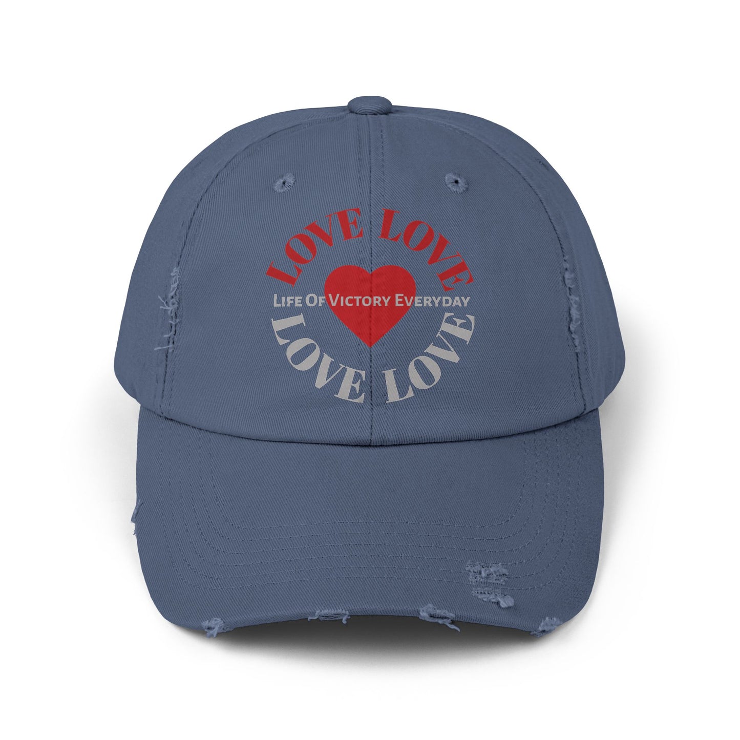 Unisex Distressed LOVE Brand Cap