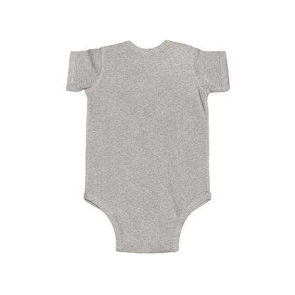 Infant Bodysuit - Blue 'LOVE' Circular Logo Long Sleeve Baby Onesie