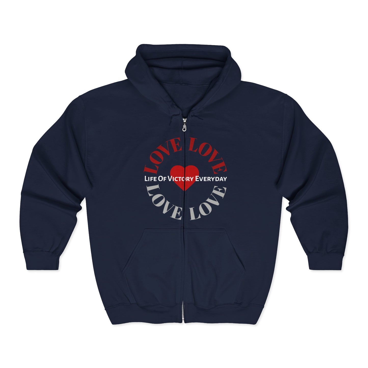 Unisex Heavy Blend™ Full Zip Hooded Inspirational Jacket