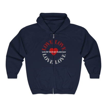 Unisex Heavy Blend™ Full Zip Hooded Inspirational Jacket