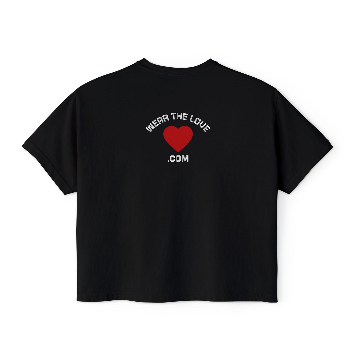 LOVE Heart Boxy Tee — "L.O.V.E. Life of Victory Everyday" Women's Crop T-Shirt