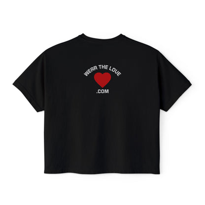 LOVE Heart Boxy Tee — "L.O.V.E. Life of Victory Everyday" Women's Crop T-Shirt