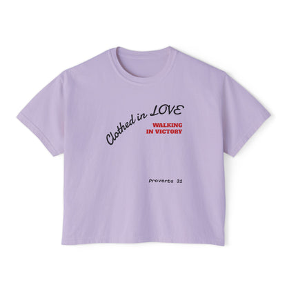 Mothers Clothed in Love Boxy Tee — Proverbs 31 Inspirational Women's Shirt
