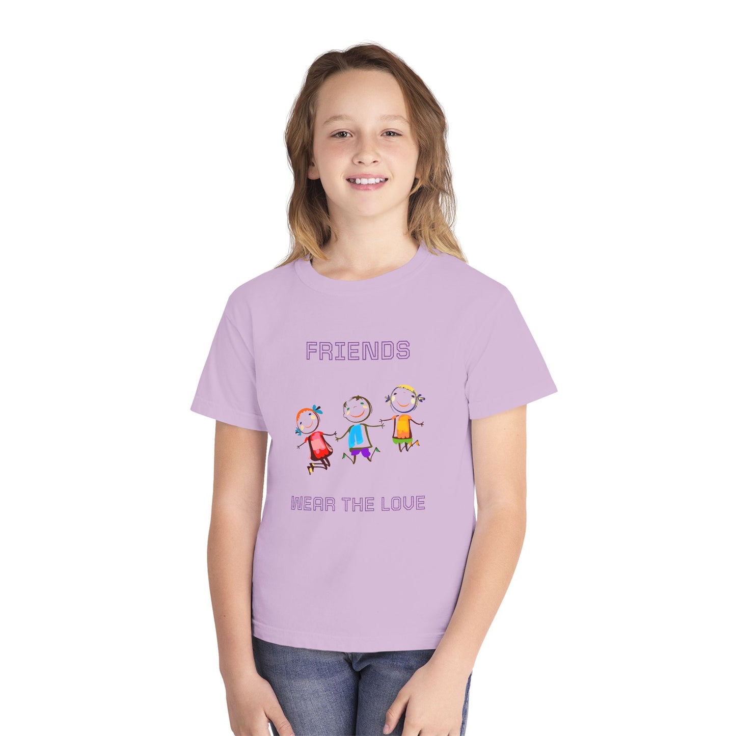 Youth Tee — 'L.O.V.E.' Christian Heart Shirt (1 Cor. 15:57)