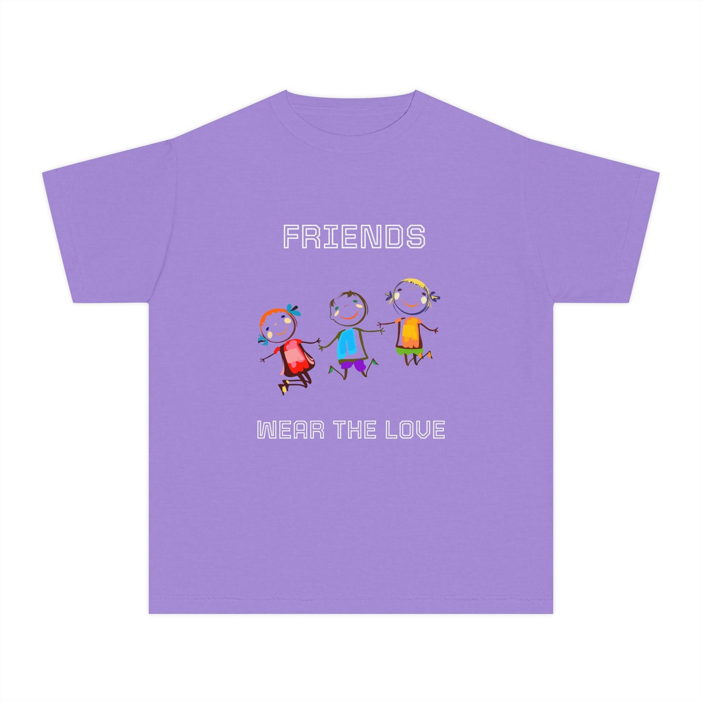 Youth Tee — 'L.O.V.E.' Christian Heart Shirt (1 Cor. 15:57)