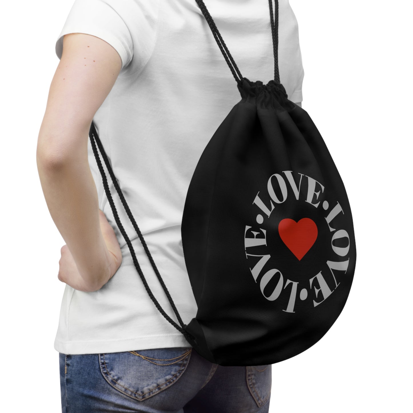 Stylish Drawstring Inspirational LOVE Bag for Everyday