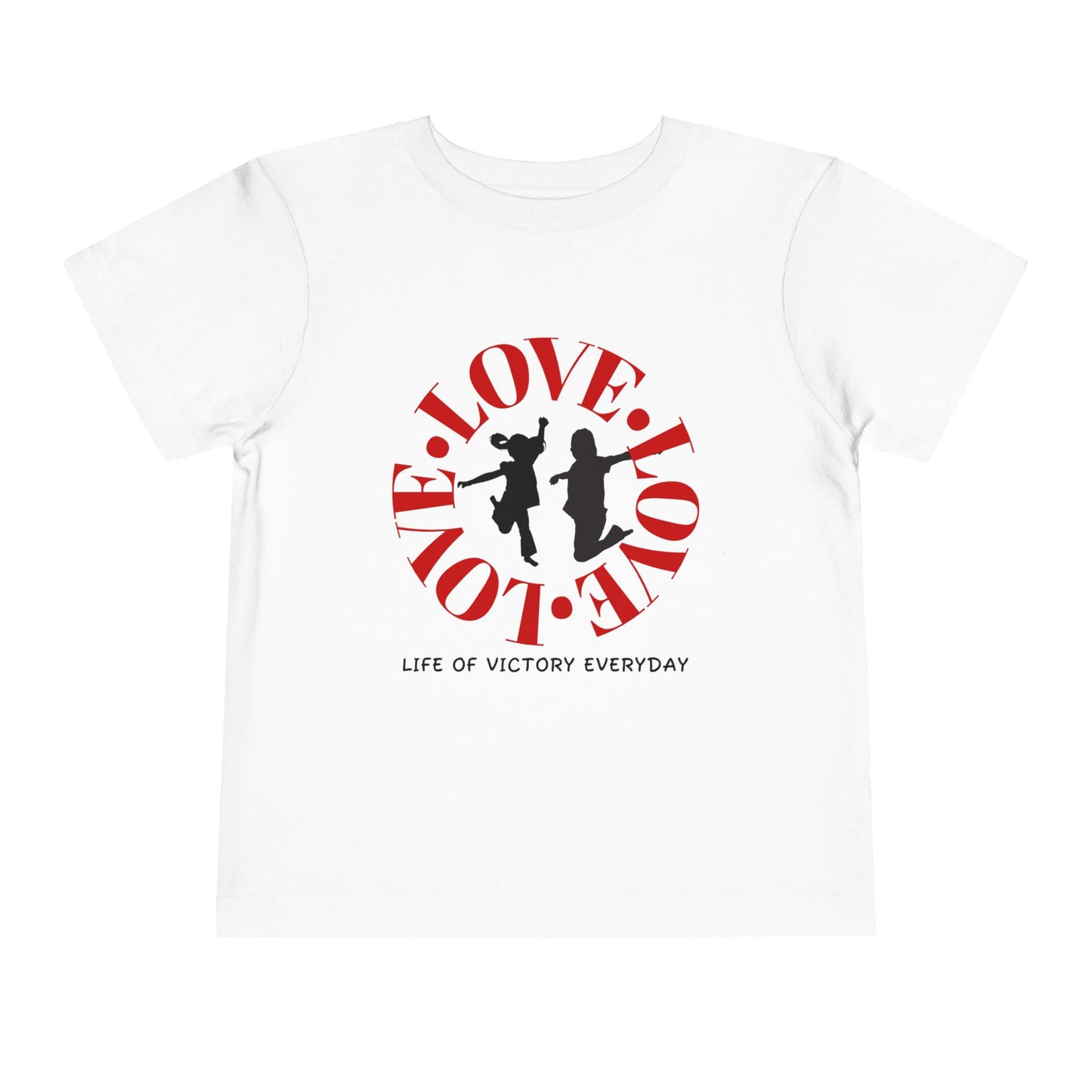 Toddler Love Victory Tee, Cute Kids Shirt, Inspirational Short Sleeve Tee, Faith-Based Toddler T-Shirt, Everyday Wear for Little Ones