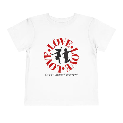 Toddler Love Victory Tee, Cute Kids Shirt, Inspirational Short Sleeve Tee, Faith-Based Toddler T-Shirt, Everyday Wear for Little Ones
