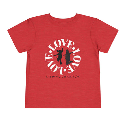 Toddler Love Victory Tee, Cute Kids Shirt, Inspirational Short Sleeve Tee, Faith-Based Toddler T-Shirt, Everyday Wear for Little Ones