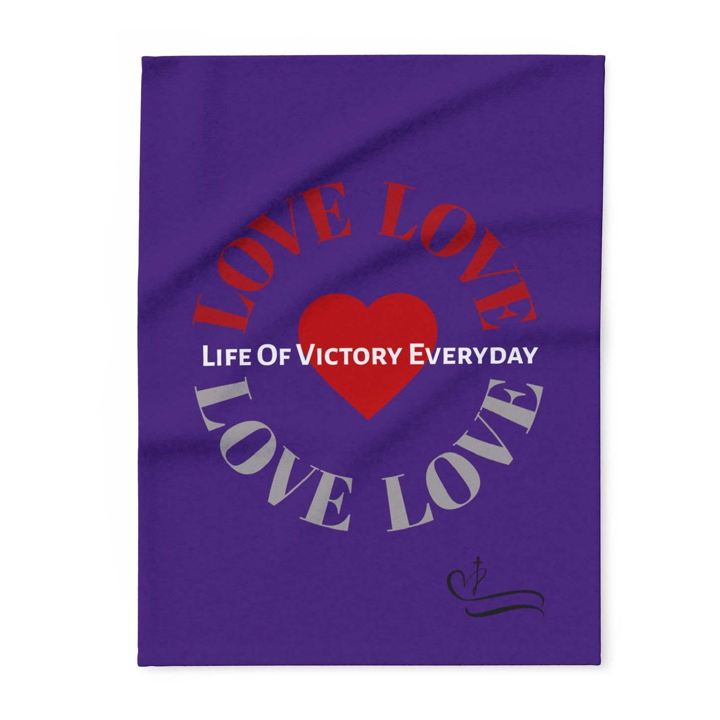 Cozy Fleece Love Inspirational Blanket