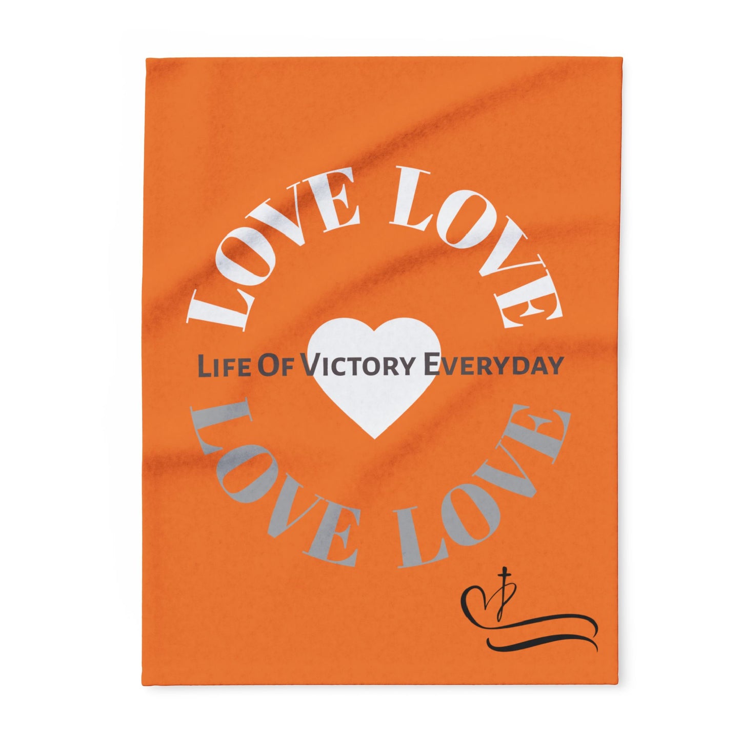 Cozy Fleece Inspirational Love Blanket
