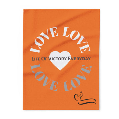 Cozy Fleece Inspirational Love Blanket