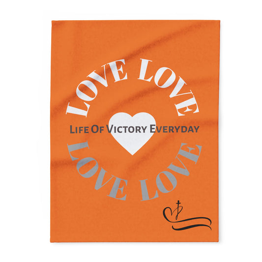Cozy Fleece Inspirational Love Blanket