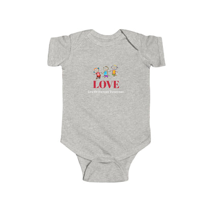 Infant Bodysuit - 'LOVE' Circular Logo Long Sleeve Baby Onesie