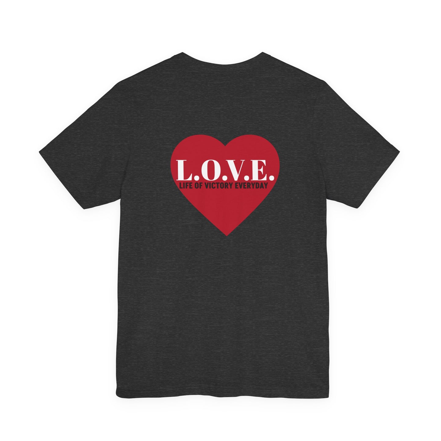Mothers Tee — "Clothed in Love, Walking in Victory" (Proverbs 31) with L.O.V.E. Heart