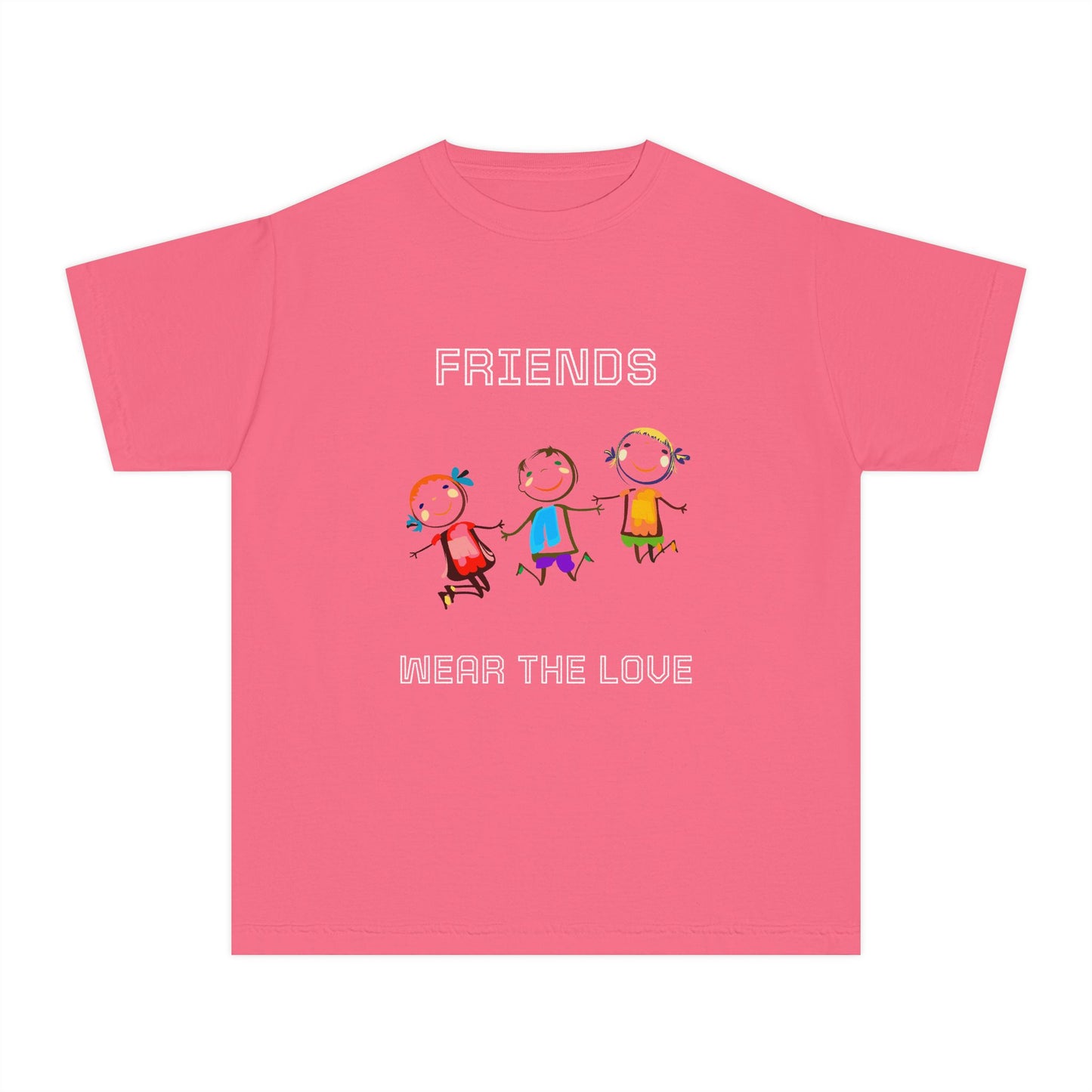 Youth Tee — 'L.O.V.E.' Christian Heart Shirt (1 Cor. 15:57)