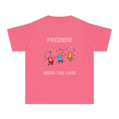 Youth Tee — 'L.O.V.E.' Christian Heart Shirt (1 Cor. 15:57)