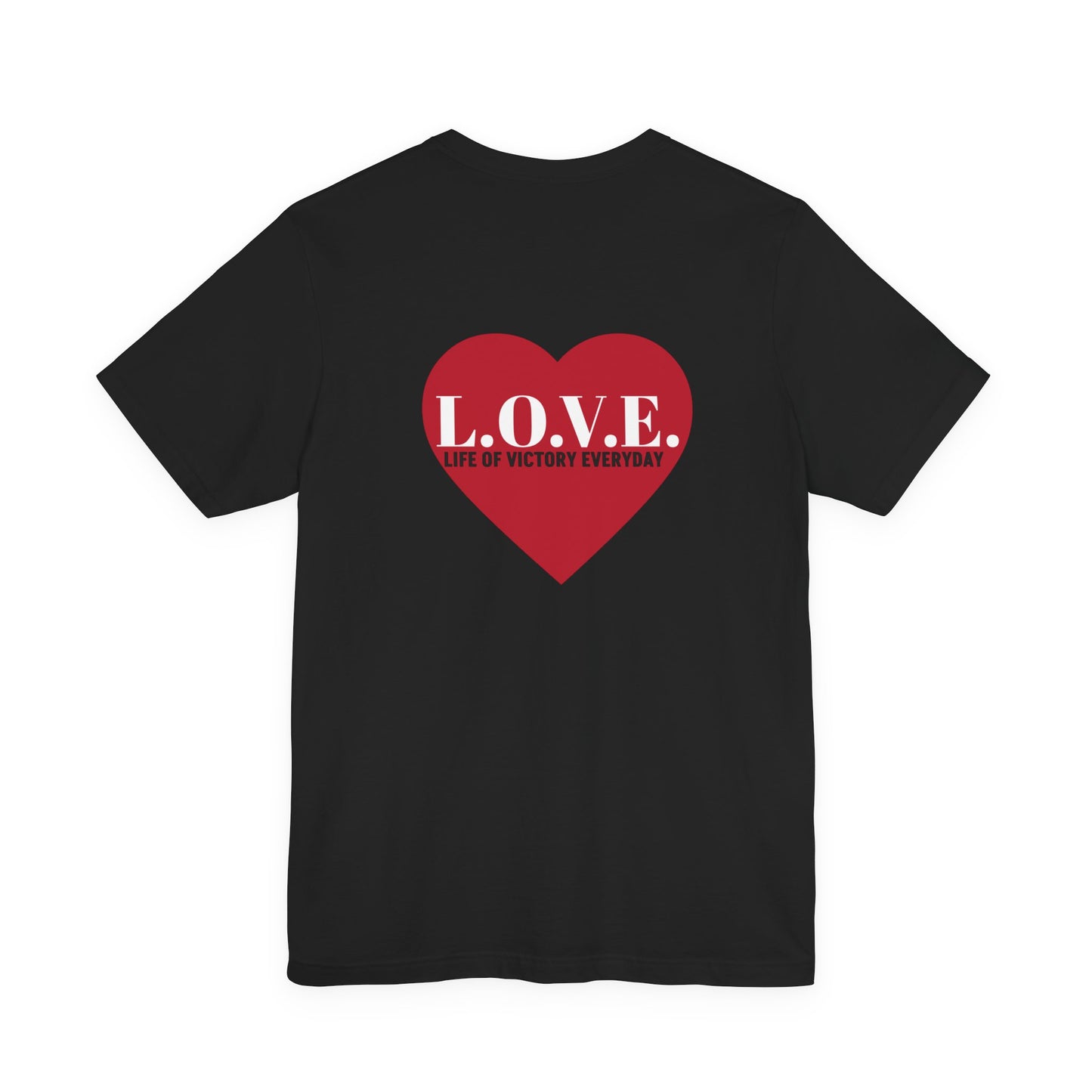 Mothers Tee — "Clothed in Love, Walking in Victory" (Proverbs 31) with L.O.V.E. Heart
