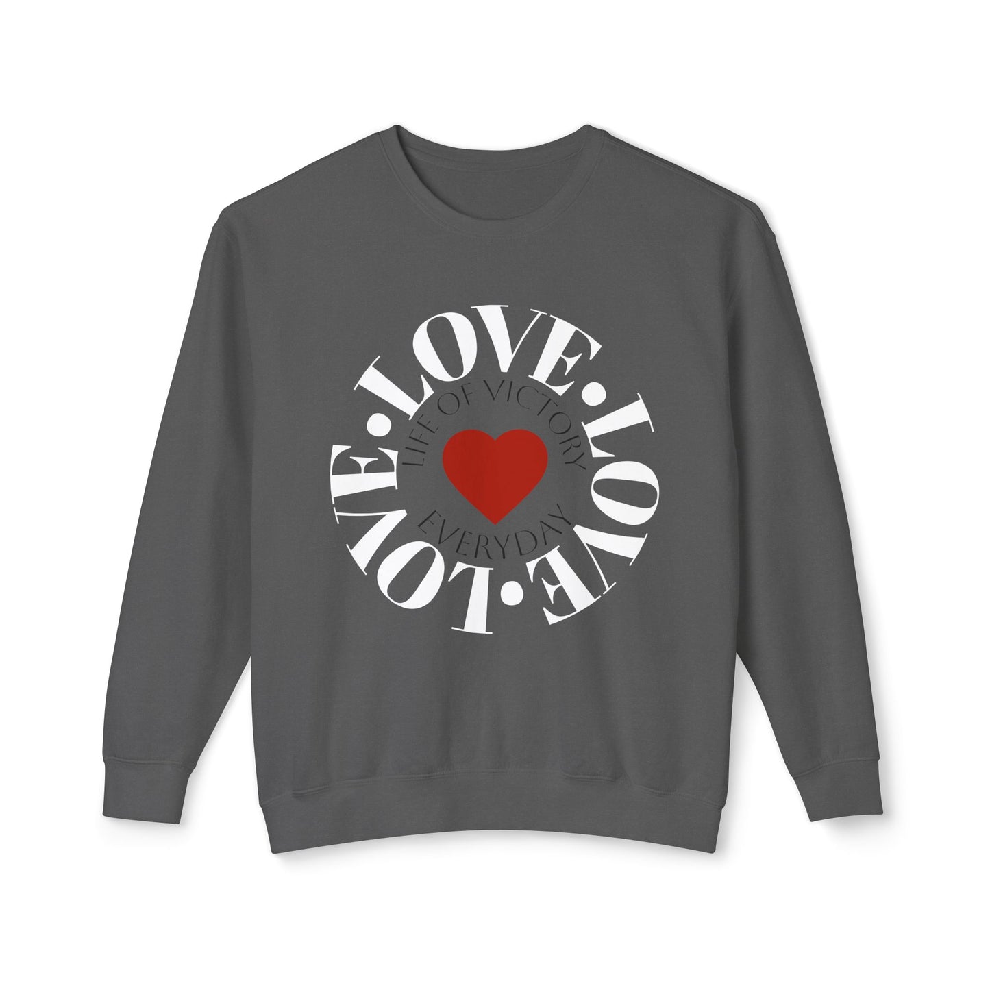 Long sleeve Love  Crewneck Lightweight Sweatshirt