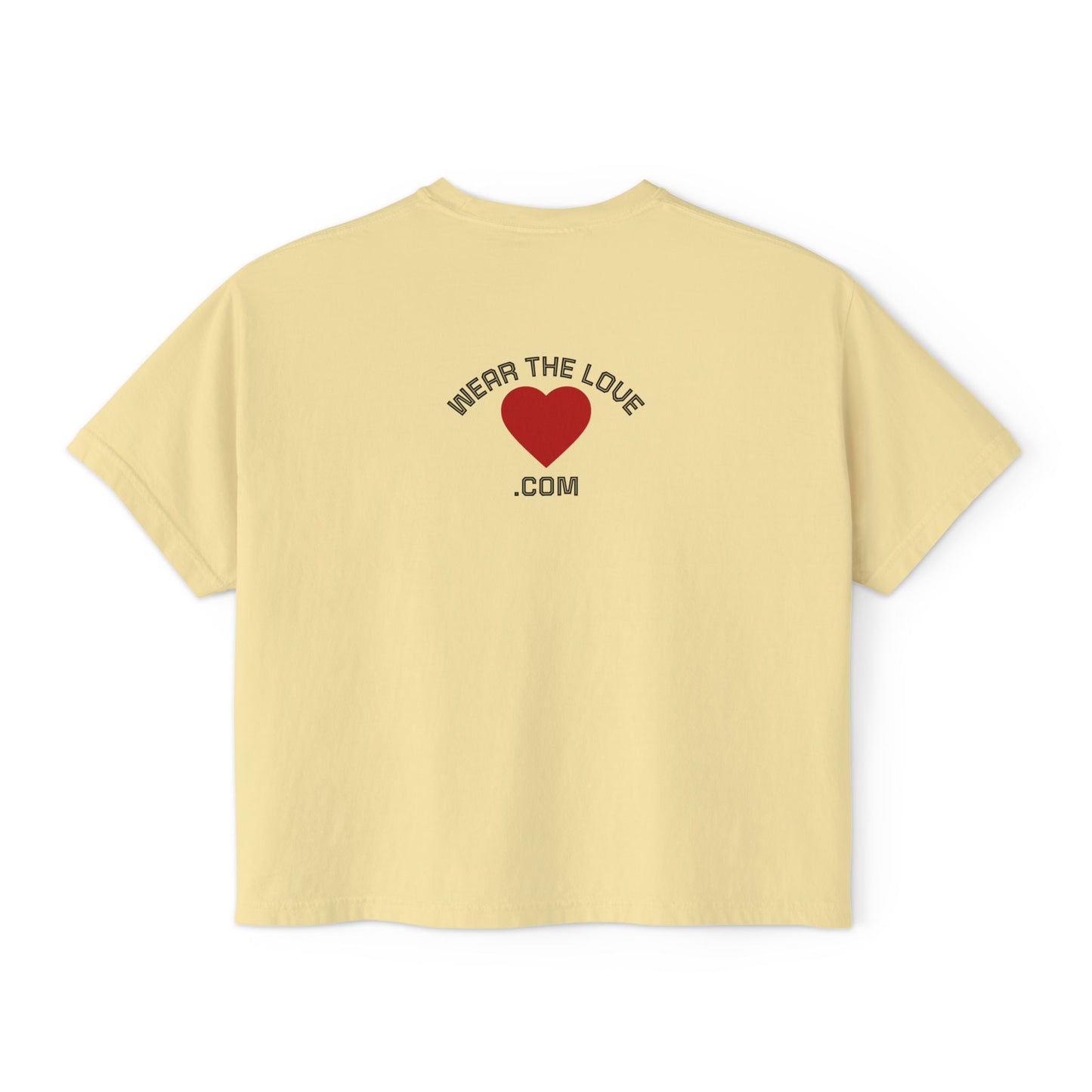 LOVE Heart Boxy Tee — "L.O.V.E. Life of Victory Everyday" Women's Crop T-Shirt