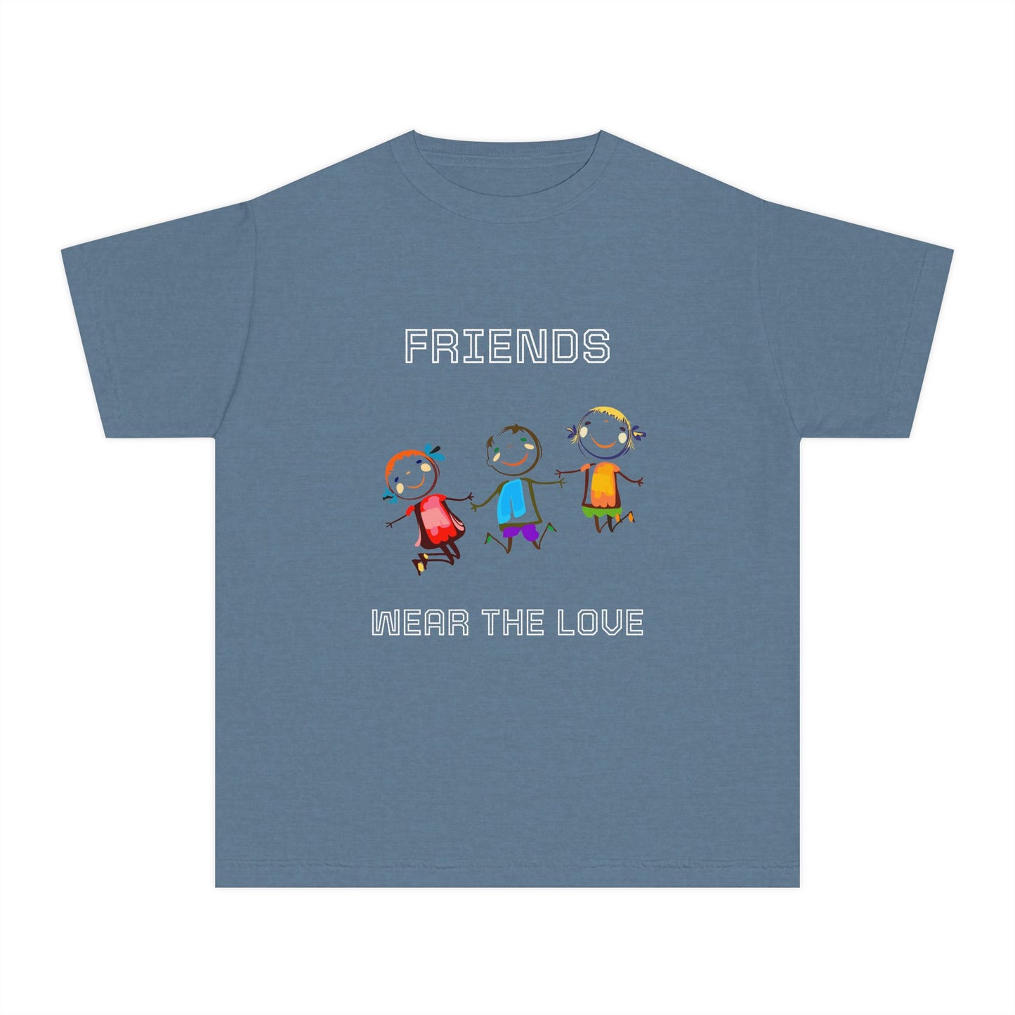 Youth Tee — 'L.O.V.E.' Christian Heart Shirt (1 Cor. 15:57)