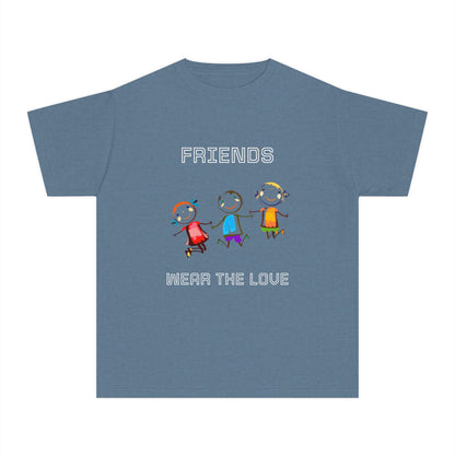 Youth Tee — 'L.O.V.E.' Christian Heart Shirt (1 Cor. 15:57)