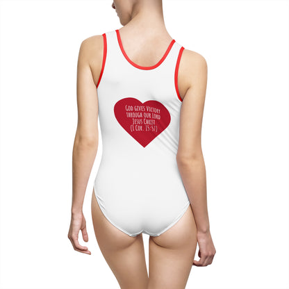 L.O.V.E. Swim One-Piece — "Life of Victory Everyday" Christian Swimwear