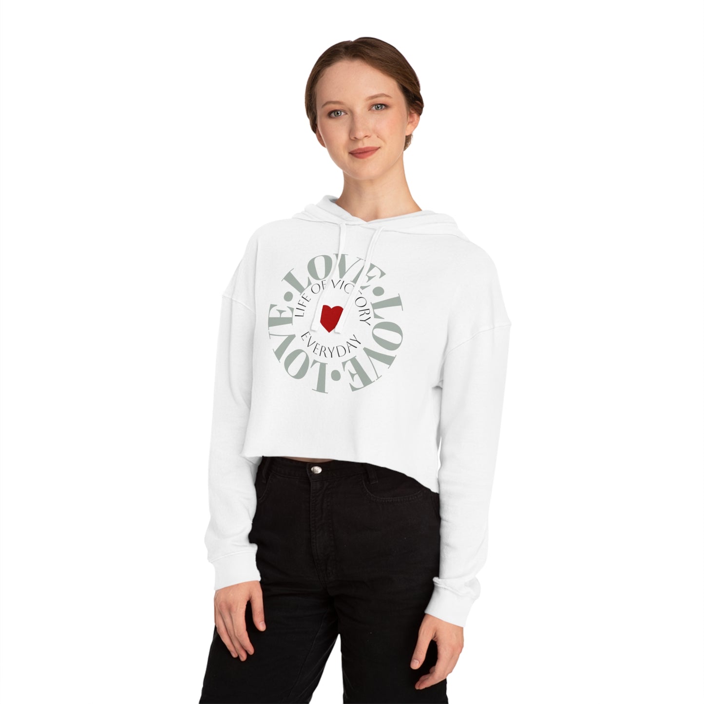 Cropped Inspirational Women's Hoodie