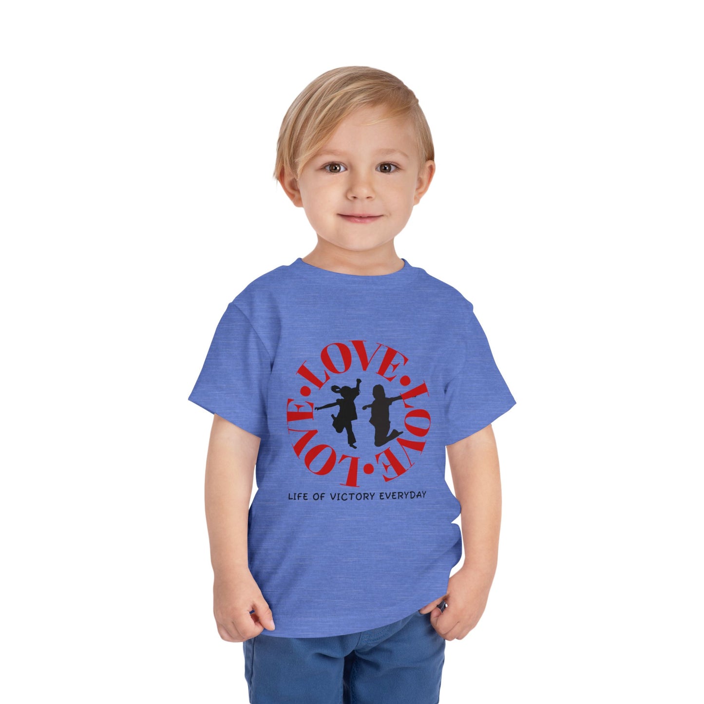 Toddler Love Victory Tee, Cute Kids Shirt, Inspirational Short Sleeve Tee, Faith-Based Toddler T-Shirt, Everyday Wear for Little Ones