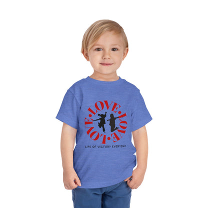 Toddler Love Victory Tee, Cute Kids Shirt, Inspirational Short Sleeve Tee, Faith-Based Toddler T-Shirt, Everyday Wear for Little Ones