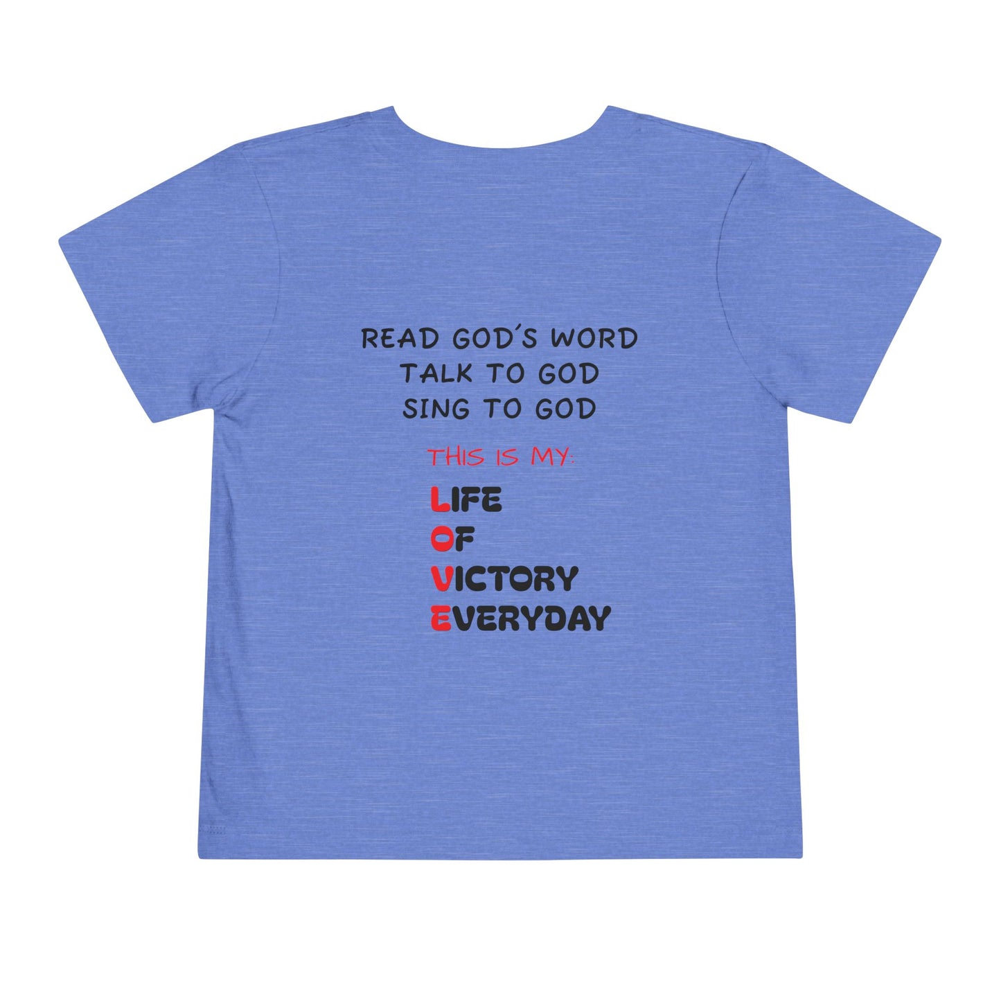 Toddler Love Victory Tee, Cute Kids Shirt, Inspirational Short Sleeve Tee, Faith-Based Toddler T-Shirt, Everyday Wear for Little Ones
