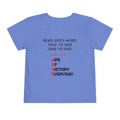 Toddler Love Victory Tee, Cute Kids Shirt, Inspirational Short Sleeve Tee, Faith-Based Toddler T-Shirt, Everyday Wear for Little Ones