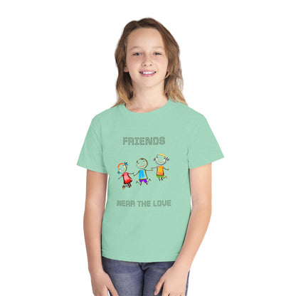 Youth Tee — 'L.O.V.E.' Christian Heart Shirt (1 Cor. 15:57)