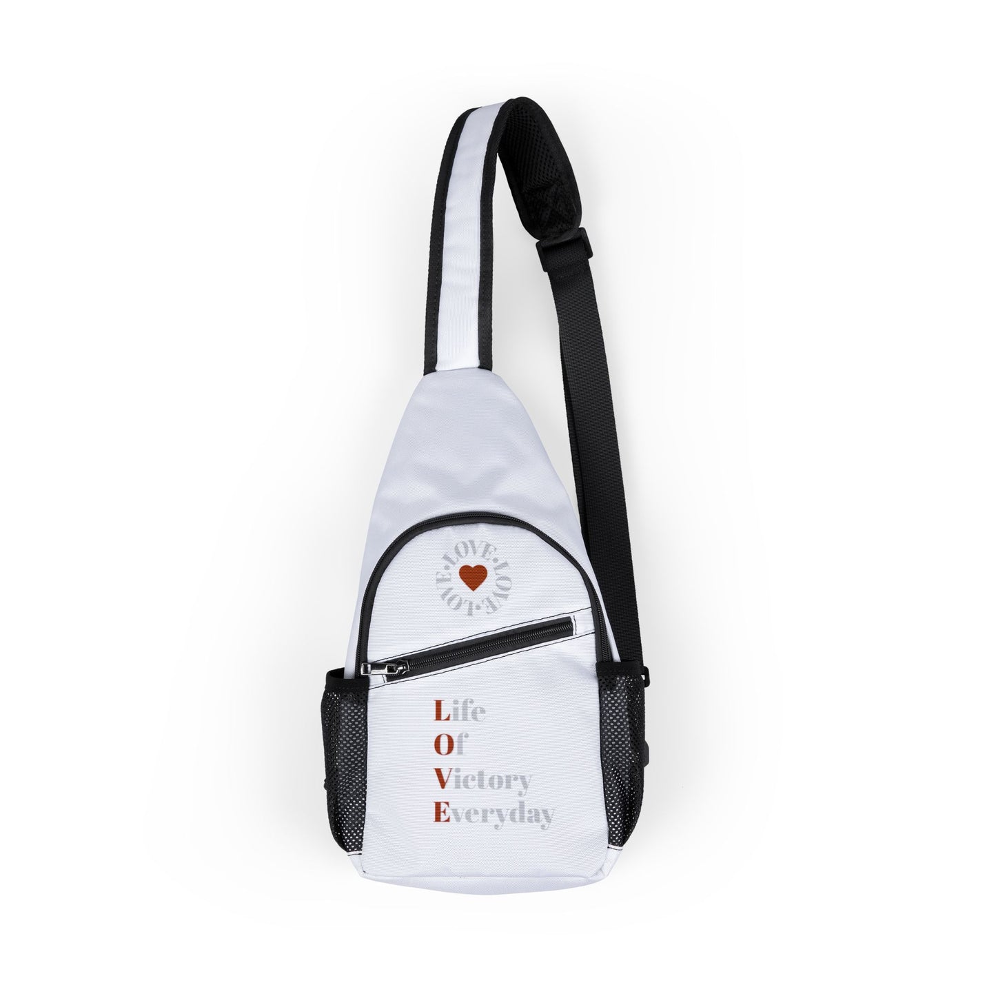 LOVE Brand Inspirational Chest Bag; White