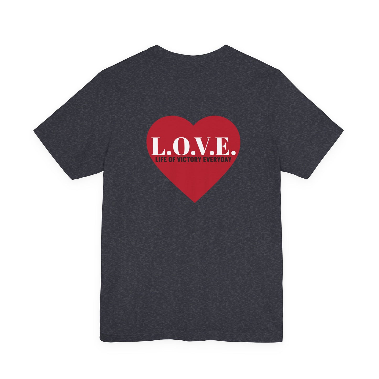 Mothers Tee — "Clothed in Love, Walking in Victory" (Proverbs 31) with L.O.V.E. Heart
