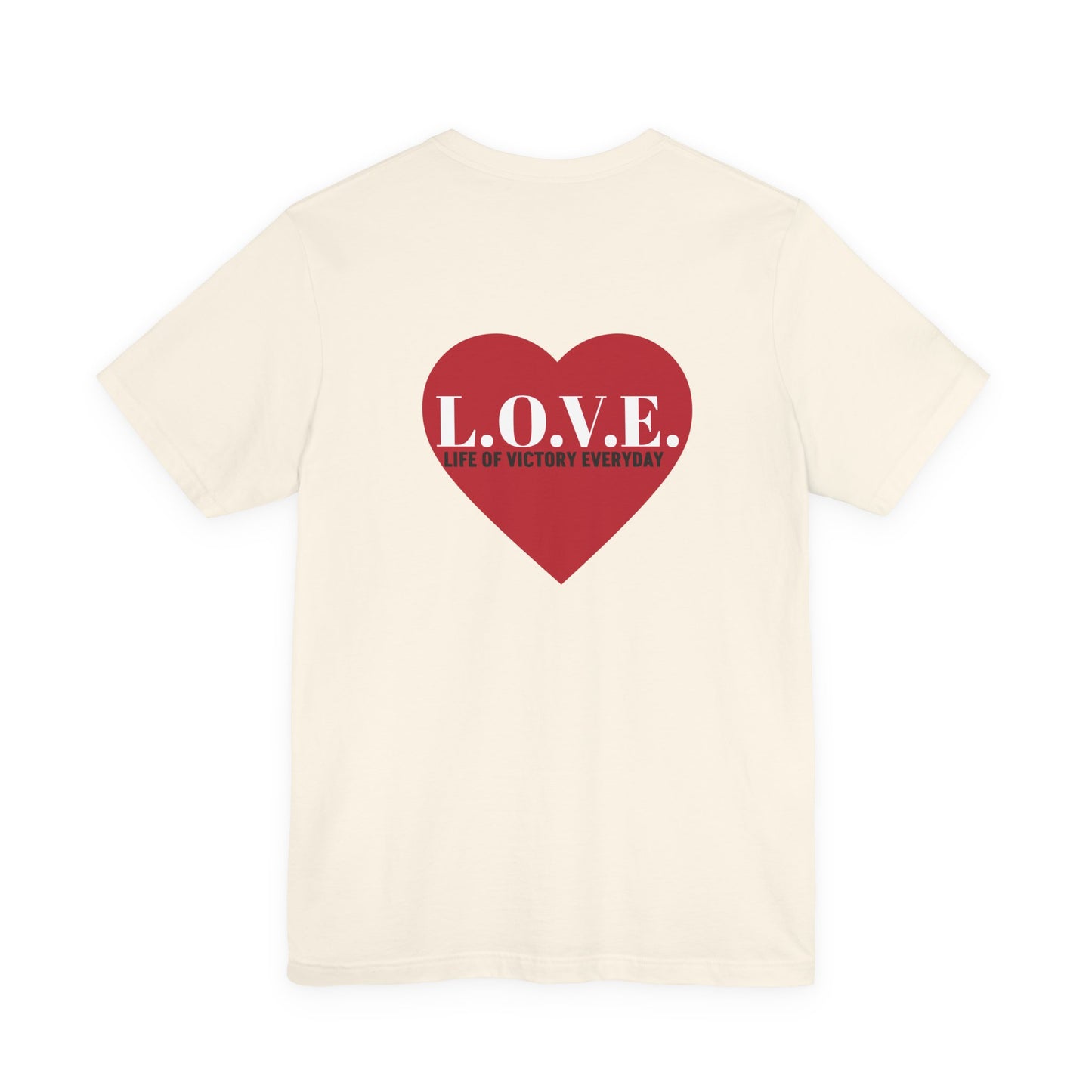 Mothers Tee — "Clothed in Love, Walking in Victory" (Proverbs 31) with L.O.V.E. Heart