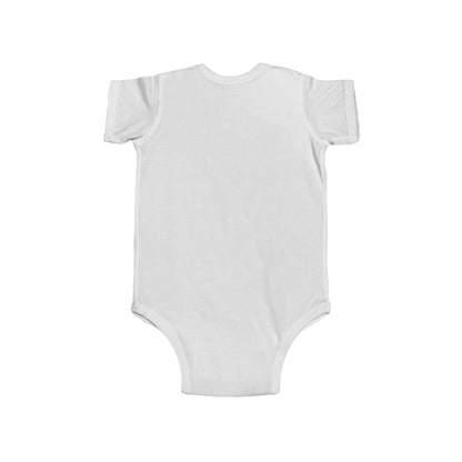 Infant Bodysuit - Blue 'LOVE' Circular Logo Long Sleeve Baby Onesie
