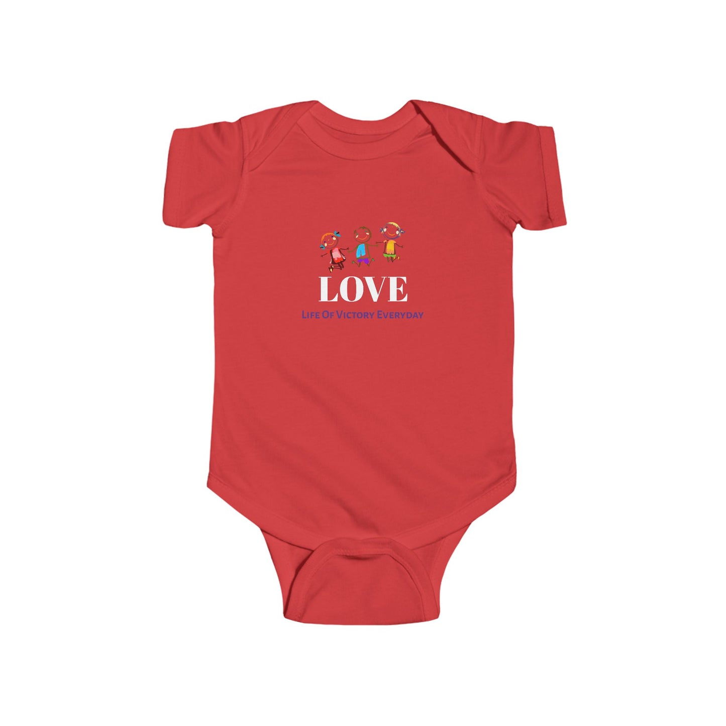 Infant Bodysuit - 'LOVE' Circular Logo Long Sleeve Baby Onesie