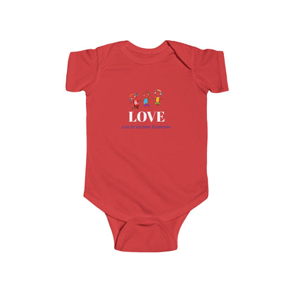 Infant Bodysuit - 'LOVE' Circular Logo Long Sleeve Baby Onesie