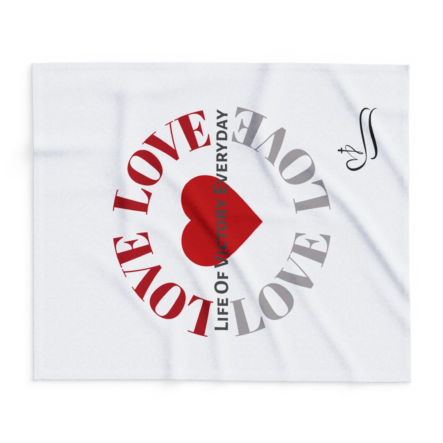 Cozy Fleece Love Inspirational Blanket