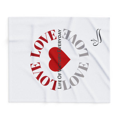 Cozy Fleece Love Inspirational Blanket