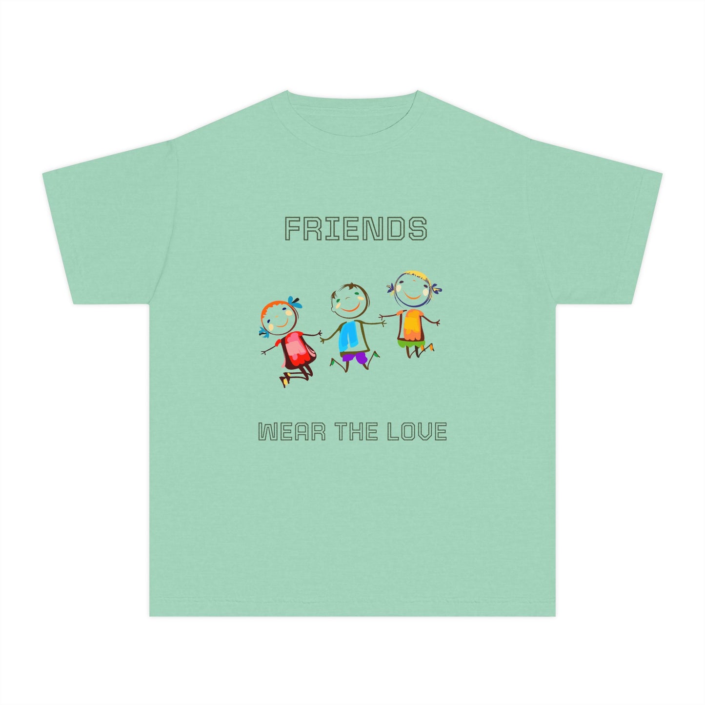 Youth Tee — 'L.O.V.E.' Christian Heart Shirt (1 Cor. 15:57)
