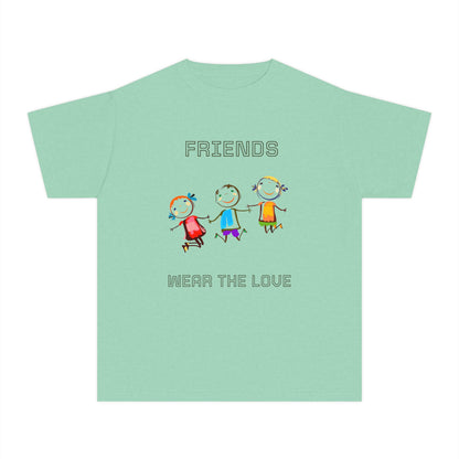 Youth Tee — 'L.O.V.E.' Christian Heart Shirt (1 Cor. 15:57)
