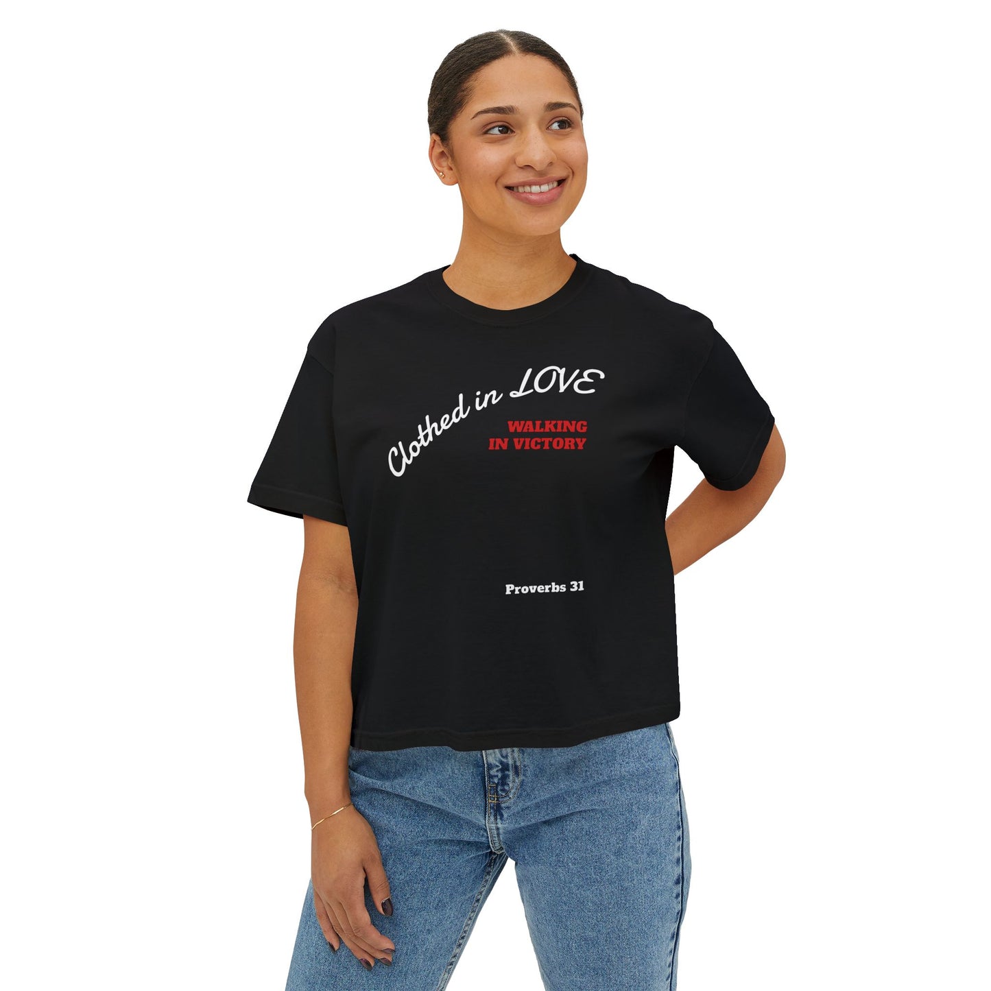 Mothers Clothed in Love Boxy Tee — Proverbs 31 Inspirational Women's Shirt